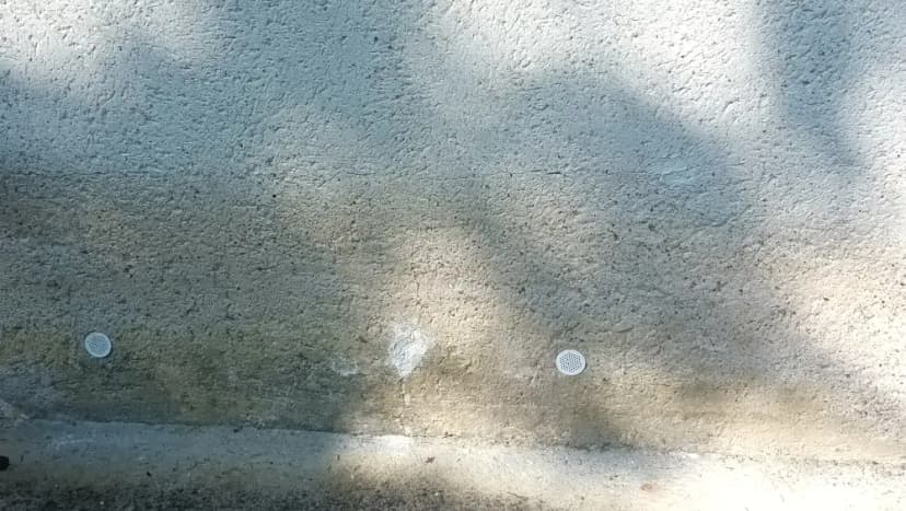 Remontées d'humidité sur un mur