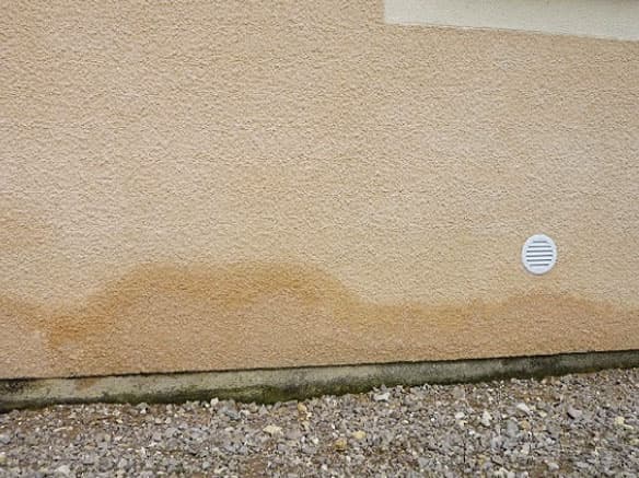 Frange humide en bas de mur
